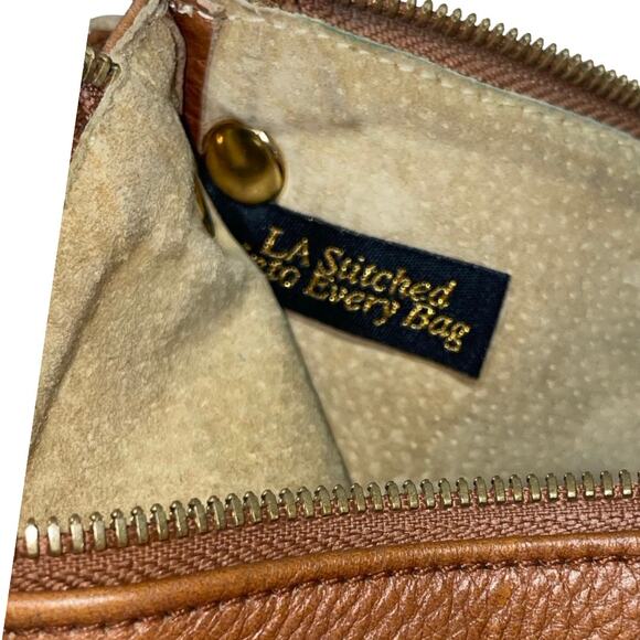 Hammitt Los Angeles Brown Leather Gold Studded Wristlet Clutch - Picture 7 of 7